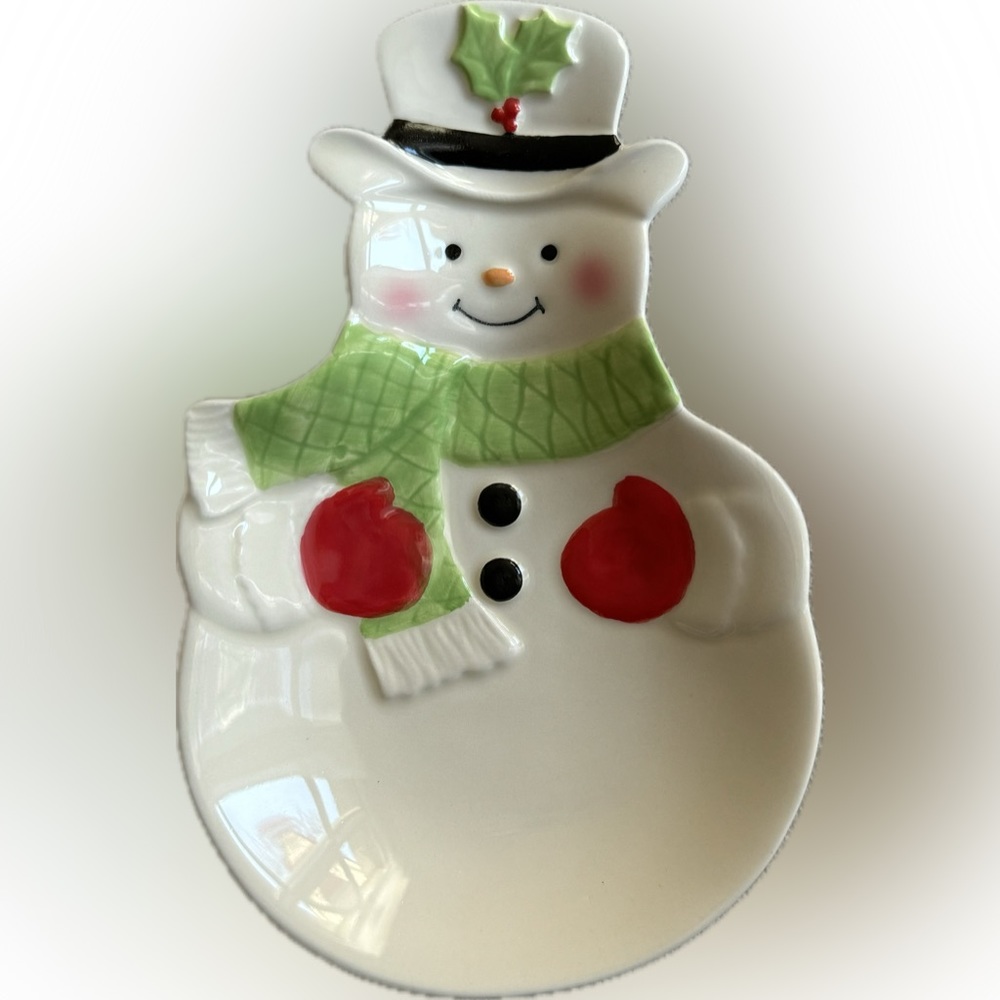 Lenox Hosting The Holidays Snowman Spoon Rest